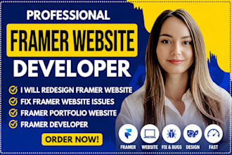 redesign framer website, fix framer website, framer portfolio, framer developer