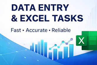 do data entry, excel tasks and administrative support
