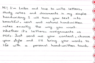 convert text to handwritten notes, documents and letters