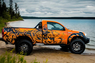 car wrap, truck wrap, van wrap design