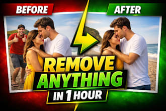 remove background person or object from photo in just 1 hour