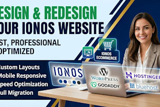 design ionos website redesign ionos ecommerce wordpress hostinger godaddy blueho