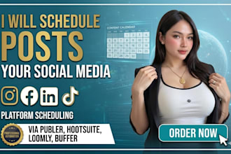 schedule social media post via loomly buffer hootsuite publer metricool planable