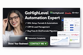 setup and manage gohighlevel website, emails SMS automation sales funnel expert