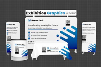 design trade show booth and backdrop for your exhibition