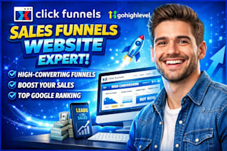 be your gohighlevel expert, click funnel and funnel builder