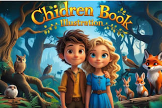 illustrate children story book and kids book illustration