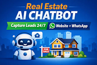 build ai chatbot for real estate website and whatsapp lead generation