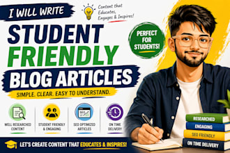 write blog articles for students