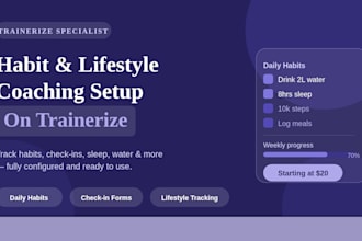 configure trainerize habit and lifestyle tracking