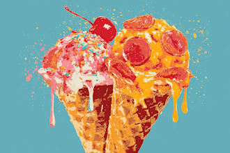 food pop art of your food pop art