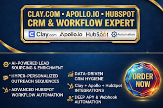 build advanced clay, apollo, and hubspot sales automation workflows