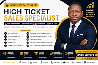 be high ticket sales sales representative sales closer salesperson online sales