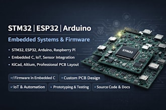do stm32 esp32 arduino embedded systems firmware and pcb design expert pro dev