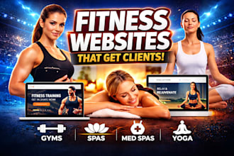 build an elegant fitness, personal trainer, med spa, yoga studio, or gym website