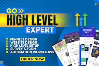 be ghl gohighlevel expert to setup highlevel website funnel workflow automation