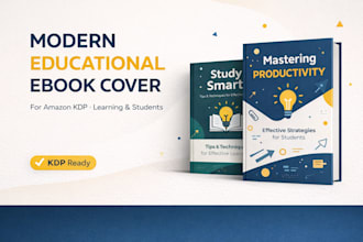 design modern educational ebook cover design for amazon KDP learning students