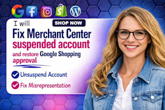 fix merchant center account suspension and restore google shopping product