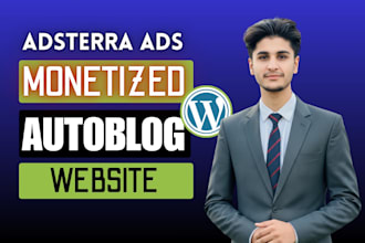 build an autoblog website with adsterra ads SEO optimization and fast loading