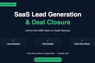 saas lead generation cold outreach end to end deal closure