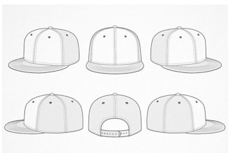 design custom hats and caps with tech pack and mockups
