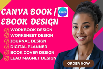 design editable canva ebook, workbook, lead magnet, worksheet, journal tracker