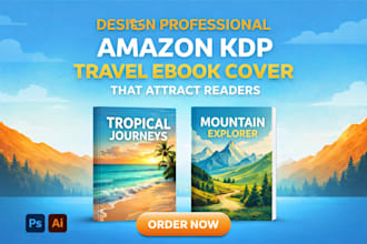 design professional amazon kdp travel ebook cover that attract readers