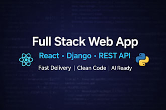 build a fullstack web app using react and django with rest API