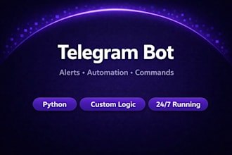 build a custom telegram bot with alerts, commands and automation