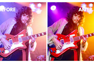 professionally retouch and color grade your live performance photos
