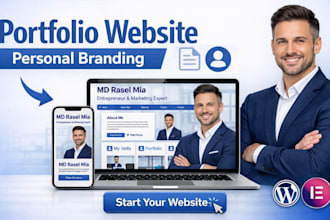 create a personal branding resume portfolio website for an entrepreneur