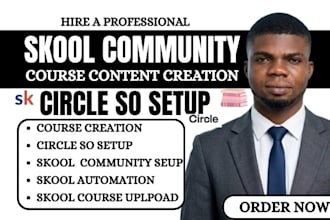 setup monetized skool community course creation circle so setup skool automation