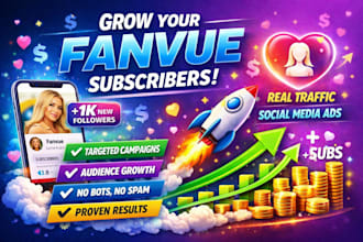 increase fanvue subscribers with targeted social media ads, fanvue promotion