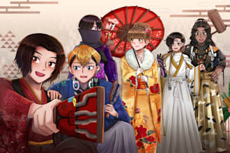 draw fanart oc or anime style