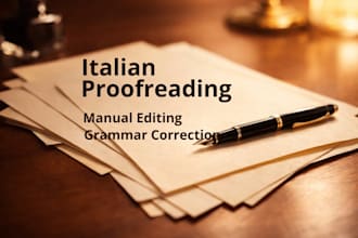 proofread and correct your italian text manually