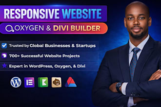 design or clone wordpress website using oxygen builder, elementor pro website