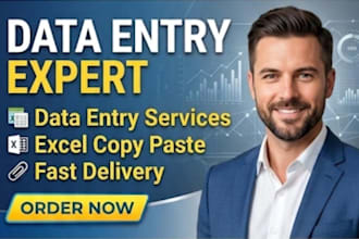 do excel data entry copy paste typing and pdf to excel work