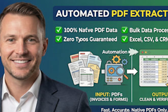 automate bulk PDF to excel data extraction and cleaning