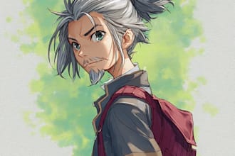 draw anime character illustration
