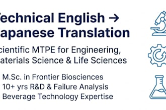provide technical english to japanese translation