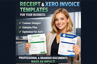 design receipt and xero invoice template for your business