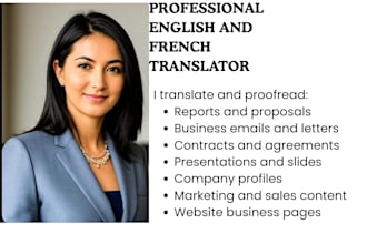 translate and proofread english or french business docs