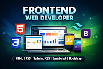 do custom HTML CSS , tailwind js websites at budget friendly prices
