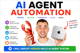 deploy hermes multi agent system composio fly io twitter ollama grok automation