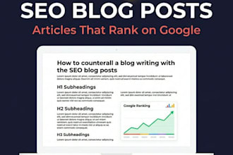 write SEO blog posts and articles that rank on google