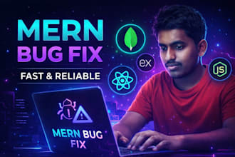 fix mern stack website bugs, react errors and backend issues