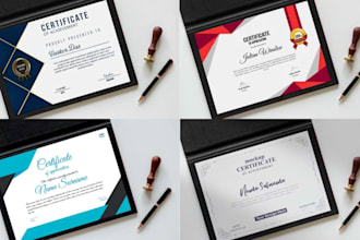 create modern certificate design, award recognition, custom diploma certificate