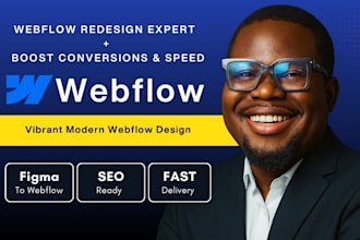 redesign webflow website with SEO, cms and performance optimization