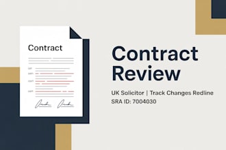 review your UK legal contract or agreement as a solicitor
