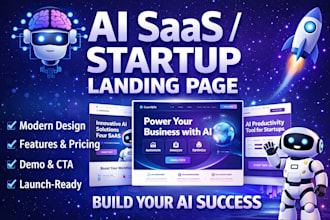 create an ai saas landing page for your startup